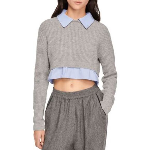 Sandro Radieux Layered Look Sweater - Picture 1 of 10
